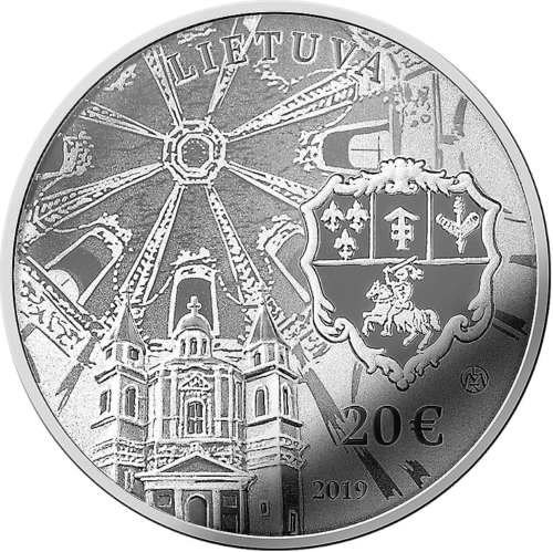 2019 Sapiegas Palace Литва 20 евро сребърна монета (2)