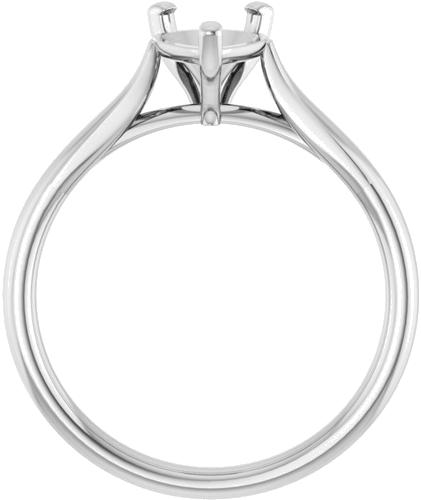 14K White 8x6 mm Pear Engagement Ring Mounting (2)