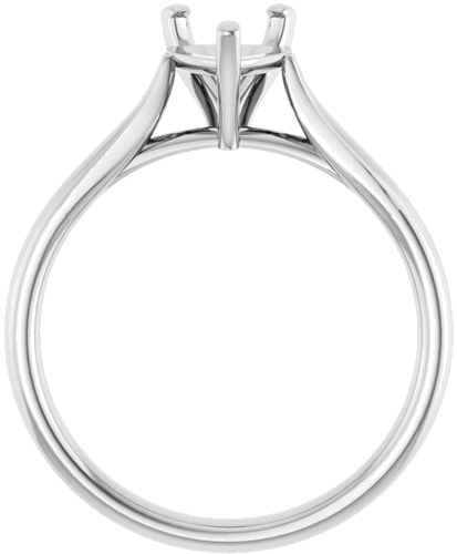 14K X1 White 6x6 mm Heart Engagement Ring Mounting (2)