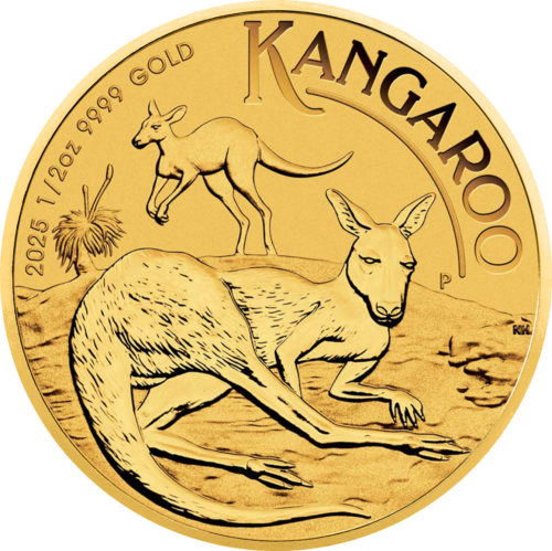 1/2 oz Kangaroo 2025 Australia Gold Coin (.9999 Fine Gold) (1)