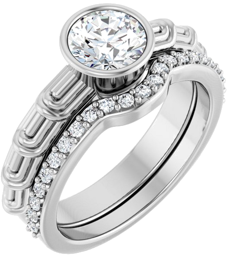 14K White 6.5 mm Round Solitaire Engagement Ring Mounting (6)