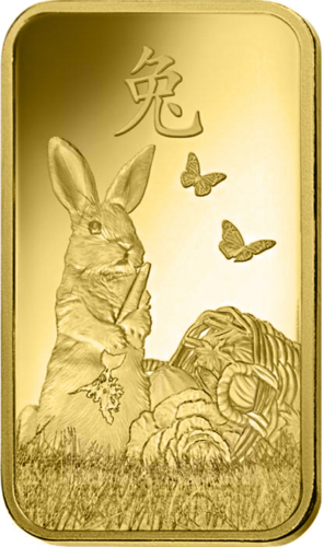 1 oz Investment Gold Bar 2023 Year of the Rabbit PAMP (4)