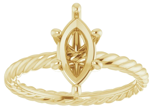 Sužadėtuvių Žiedas „Solitaire“ 585 Geltonojo Aukso Marquise 10mm x 5mm (3)