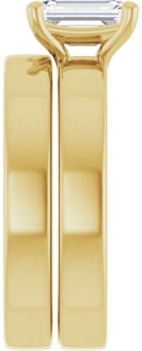 14K Yellow 7x5 mm Emerald Solitaire Engagement Ring Mounting (9)