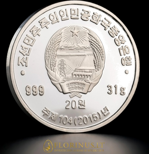 2015 North Korea, Accipiter Gentilis, 20 won silver coin (4)