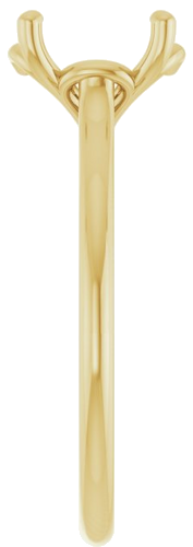 14K Yellow  9x7 mm Oval Solitaire Engagement Ring Mounting (4)