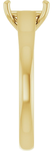 14K Yellow 7x5 mm Emerald Solitaire Engagement Ring Mounting (4)