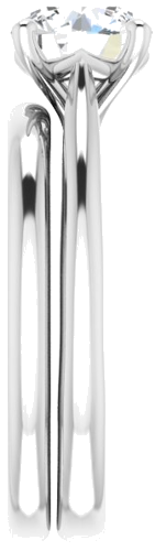 14K White 7 mm Round Solitaire Engagement Ring Mounting (9)