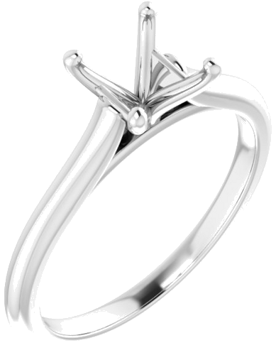 Sužadėtuvių Žiedas „Solitaire“ 585 Baltojo Aukso Square 5mm (1)