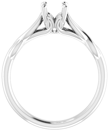 Sužadėtuvių Žiedas „Solitaire“ 585 Baltojo Aukso Oval 7mm x 5mm (2)