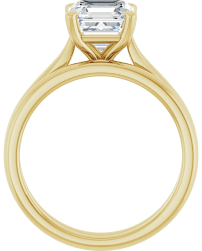 Sužadėtuvių Žiedas „Solitaire“ 585 Geltonojo Aukso Asscher 7mm (7)