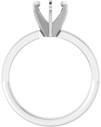 Sužadėtuvių Žiedas „Solitaire“ 585 Baltojo Aukso Round 6.4mm (2)