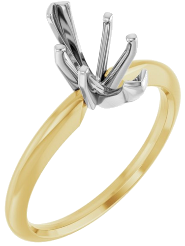 Sužadėtuvių Žiedas „V-End Solitaire“ 585 Baltojo Ir Geltonojo Aukso Marquise 11mm x 5.3mm (1)