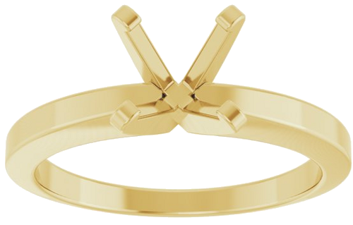 14K Yellow 6.5 mm Round Solitaire Engagement Ring Mounting (3)