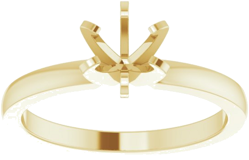 Sužadėtuvių Žiedas „Solitaire“ 585 Geltonojo Aukso Round 5.4mm (3)