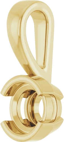 14K Yellow 5.2 mm Round Pendant Mounting (2)