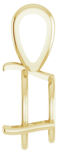 14K Yellow 11 mm Round  3-Prong Pendant Mounting (3)