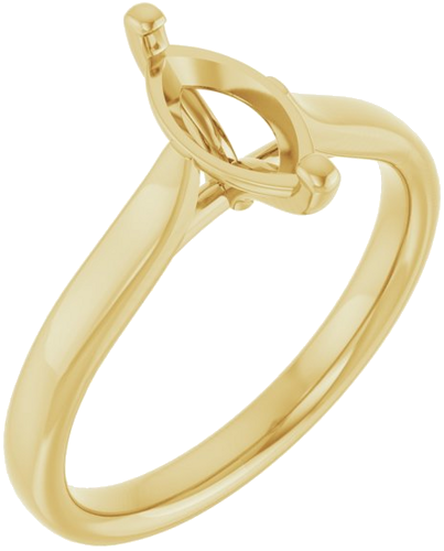 Sužadėtuvių Žiedas 14k yellow gold Marquise 9mm x 4.5mm (1)
