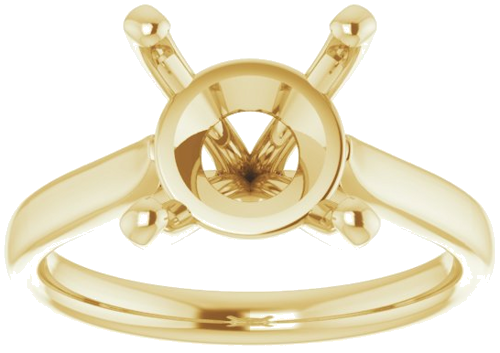 Sužadėtuvių Žiedas „Solitaire“ 585 Geltonojo Aukso Round 10mm (3)