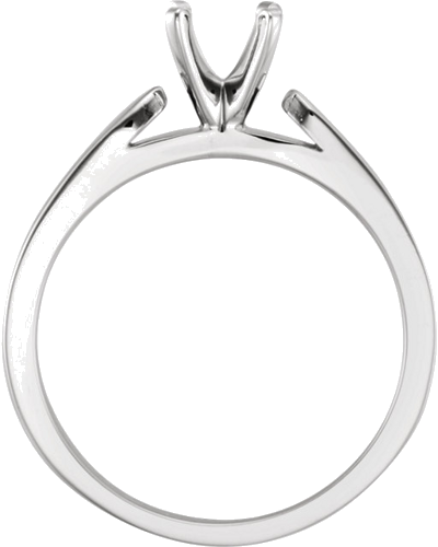 Sužadėtuvių Žiedas „4-Prong Solitaire“ 585 Baltojo Aukso Round 5.2mm (2)