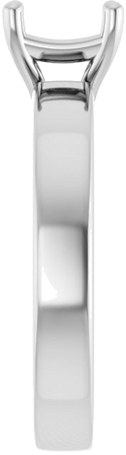 Continuum Sterling Silver 6 mm Asscher Solitaire Engagement Ring Mounting (4)