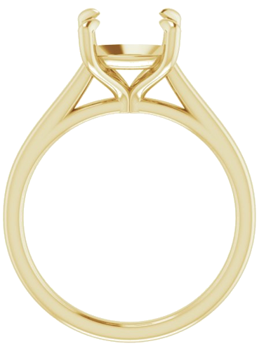 Sužadėtuvių Žiedas „Solitaire“ 585 Geltonojo Aukso Cushion 8mm (2)