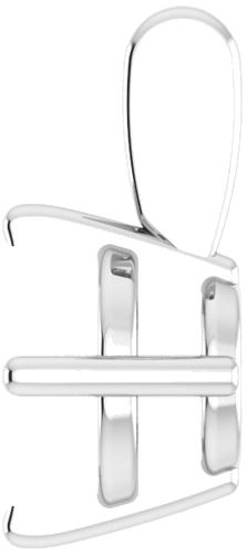 Sterling Silver 8 mm Round 4-Prong Pendant Mounting (3)