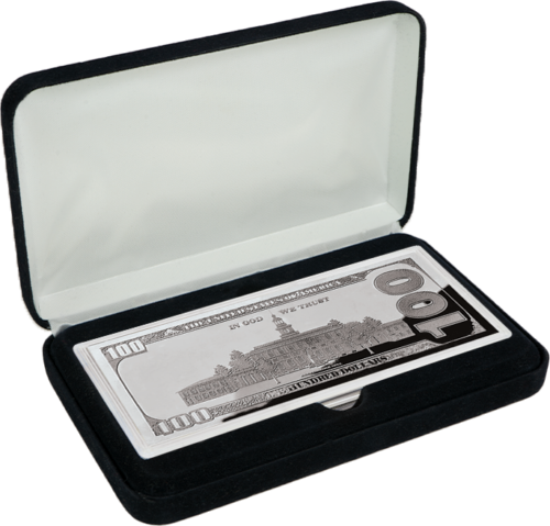 4 унции Бенджамин Франклин 2014 г. Сребърна банкнота от 100 щатски долара (4)