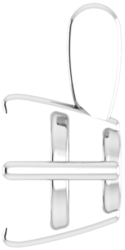 Pakabukas „Solitaire“ 585 Baltojo Aukso Round 7mm (3)