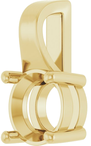 10K Yellow 7.4 mm Round Pendant Mounting (2)