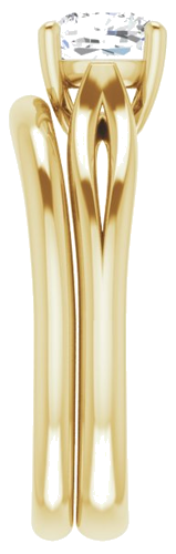 Sužadėtuvių Žiedas „Solitaire“ 585 Geltonojo Aukso Cushion 6mm (9)