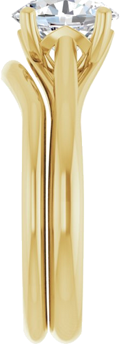 14K Yellow 8x6 mm Oval Solitaire Engagement Ring Mounting (9)