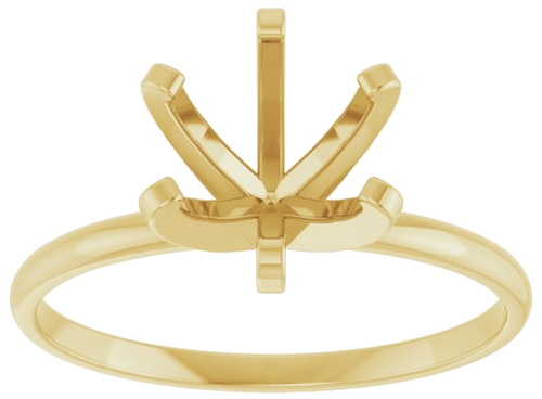 Sužadėtuvių Žiedas „Solitaire“ 585 Geltonojo Aukso Round 7.4mm (3)