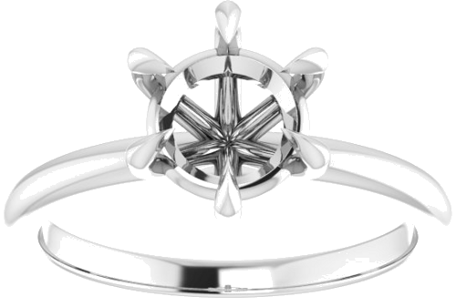 Sužadėtuvių Žiedas „Solitaire“ 585 Baltojo Aukso Round 7.4mm (2)