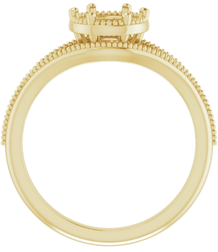 14K Yellow 6.5 mm Round Solitaire Engagement Ring Mounting (2)