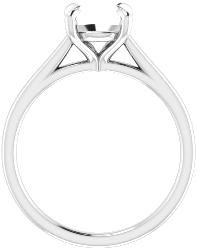 Platinum  7.4 mm Round Solitaire Engagement Ring Mounting (2)