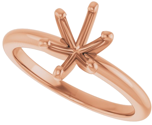 Sužadėtuvių Žiedas „Solitaire“ 750 Rožinis Aukso Oval 8mm x 6mm (5)