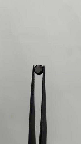0.81 carat Fancy Black-VVS2 Excellent cut Natūralus Round Deimantas (1)
