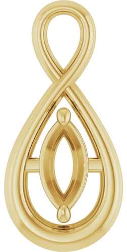 Pakabukas „Infinity-Inspired Solitaire“ 14k yellow gold Marquise 8mm x 4mm (1)