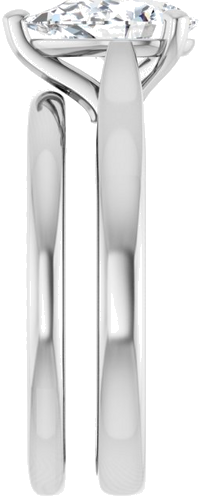 14K White 9x6 mm Pear Engagement Ring Mounting (10)