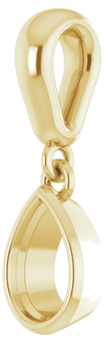 14K Yellow  6x4 mm Pear Pendant Mounting (2)
