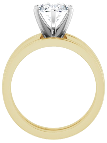 Sužadėtuvių Žiedas „Solitaire“ 585 Baltojo Ir Geltonojo Aukso Oval 9mm x 7mm (7)