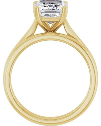 10K Yellow 9x7 mm Emerald Engagement Ring Mounting (7)