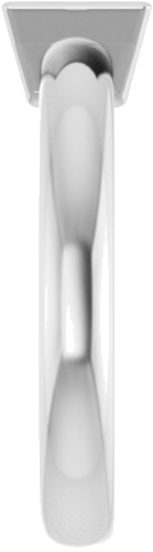 Sužadėtuvių Žiedas „Bezel-Set Solitaire“ 585 Baltojo Aukso Square 5mm (4)