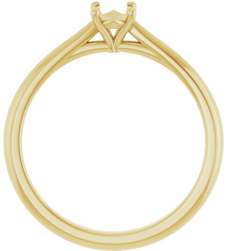 Sužadėtuvių Žiedas „Solitaire“ 585 Geltonojo Aukso Oval 6mm x 4mm (2)