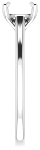 Platinum  6.5 mm Round Solitaire Engagement Ring Mounting (4)