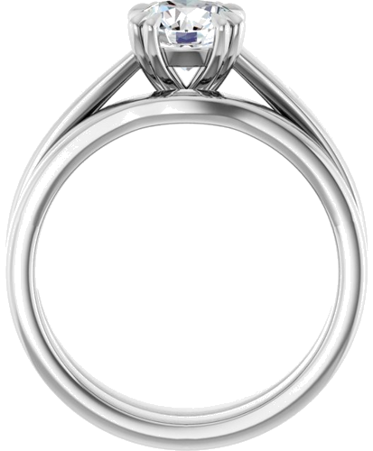 14K White 6.5 mm Round Solitaire Engagement Ring Mounting (7)