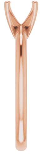 14K Rose  7x5 mm Oval Solitaire Engagement Ring Mounting (4)