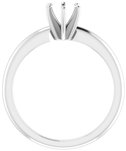 14K White 5.2 mm Round Solitaire Engagement Ring Mounting (2)