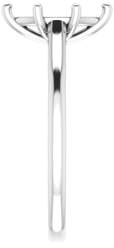 14K White  10x5 mm Marquise Solitaire Engagement Ring Mounting (4)